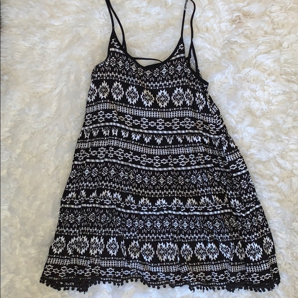 Aztec Black and White Dress